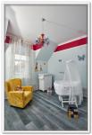 Ремонт дома в детской комнате для новорожденных в ярких тонах
