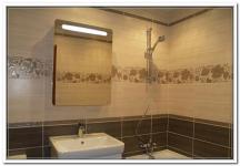 ремонт ванной комнаты под ключ в москве с зеркалом-подсветкой