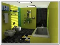 ванна под ключ дизайн в зеленой гамме