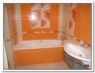 Ванна под ключ в москве с оранжевой плиткой