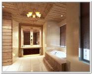 ванная под ключ в деревянном доме с богатой отделкой